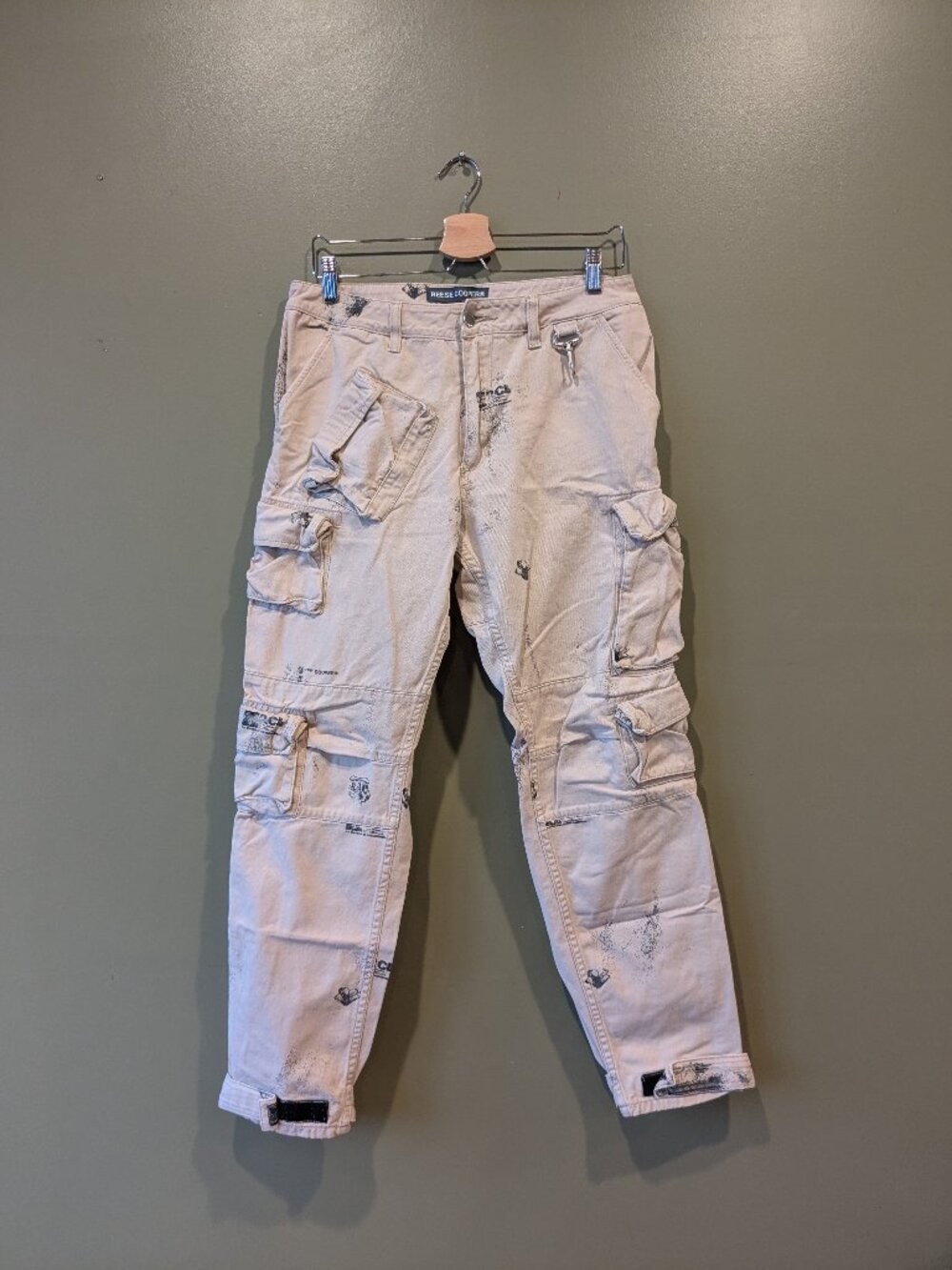 Reese Cooper Pyrophyte Stamp Print Cargo Pants Men’s 30x29 Cotton Canvas Street